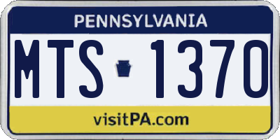 PA license plate MTS1370