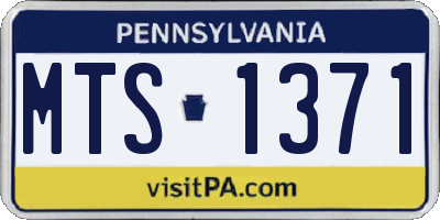 PA license plate MTS1371