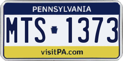 PA license plate MTS1373