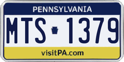 PA license plate MTS1379