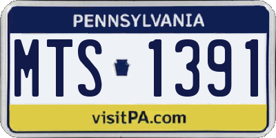 PA license plate MTS1391