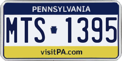 PA license plate MTS1395