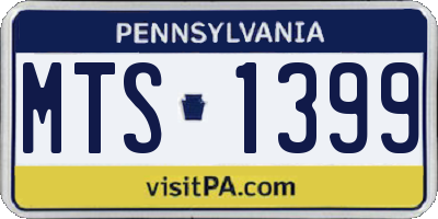 PA license plate MTS1399