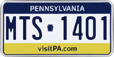 PA license plate MTS1401