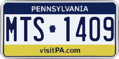 PA license plate MTS1409