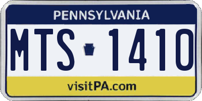 PA license plate MTS1410