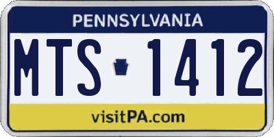 PA license plate MTS1412
