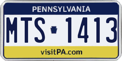 PA license plate MTS1413