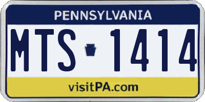 PA license plate MTS1414