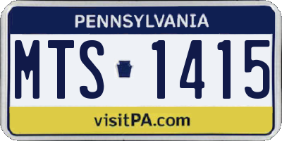 PA license plate MTS1415