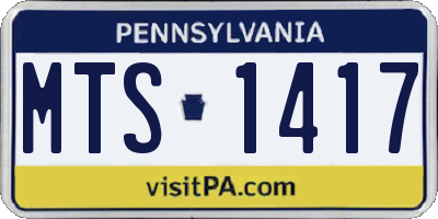 PA license plate MTS1417