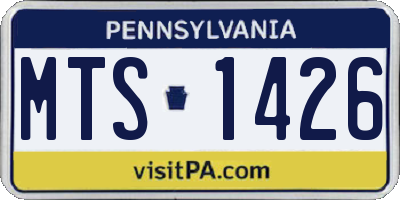 PA license plate MTS1426
