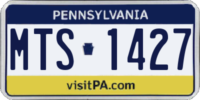 PA license plate MTS1427