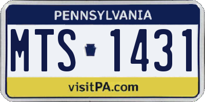 PA license plate MTS1431