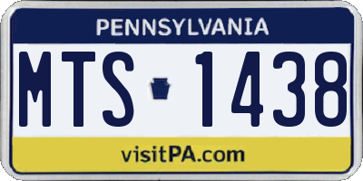 PA license plate MTS1438