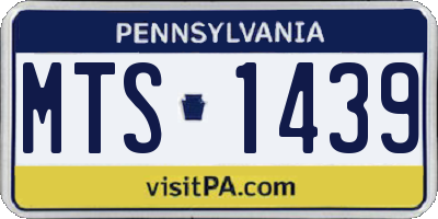 PA license plate MTS1439