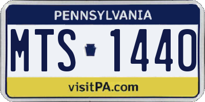 PA license plate MTS1440