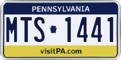 PA license plate MTS1441