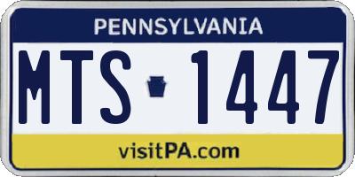 PA license plate MTS1447