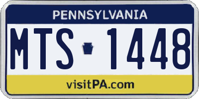 PA license plate MTS1448