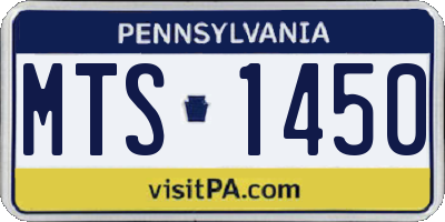 PA license plate MTS1450