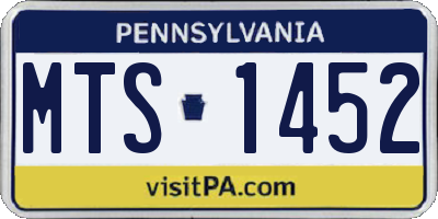 PA license plate MTS1452