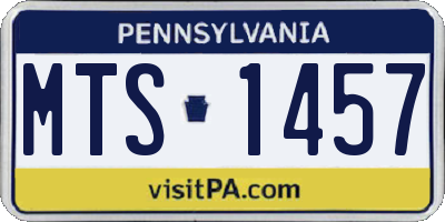 PA license plate MTS1457