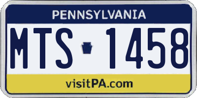 PA license plate MTS1458