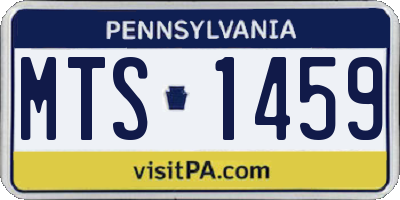 PA license plate MTS1459