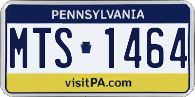 PA license plate MTS1464