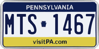 PA license plate MTS1467