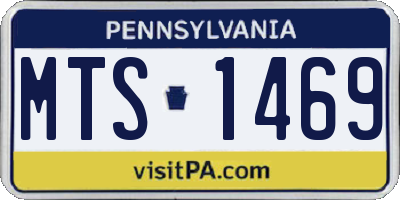 PA license plate MTS1469