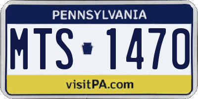 PA license plate MTS1470
