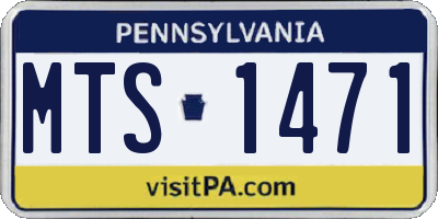 PA license plate MTS1471