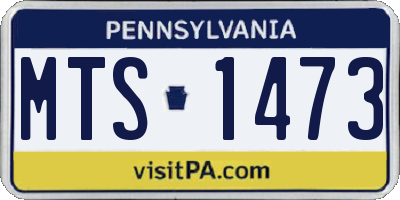 PA license plate MTS1473