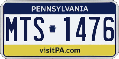 PA license plate MTS1476