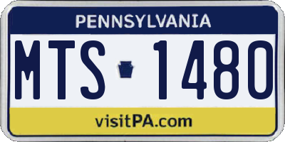 PA license plate MTS1480