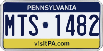 PA license plate MTS1482