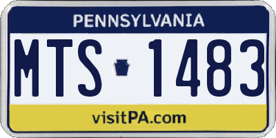 PA license plate MTS1483