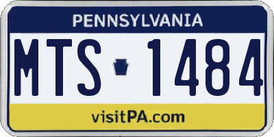PA license plate MTS1484