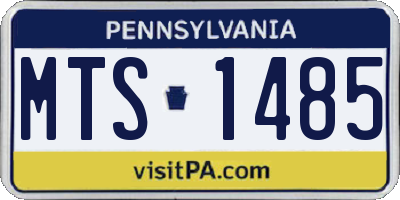 PA license plate MTS1485