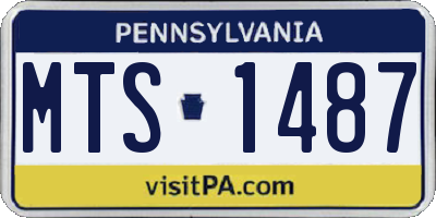 PA license plate MTS1487