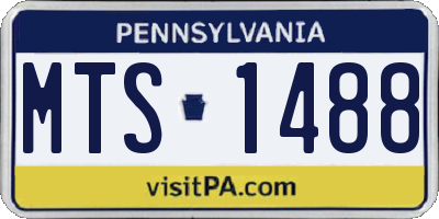 PA license plate MTS1488