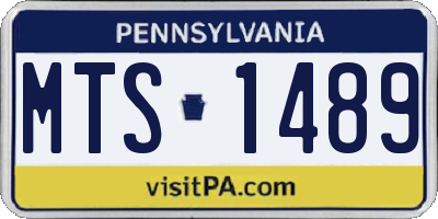 PA license plate MTS1489