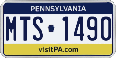 PA license plate MTS1490