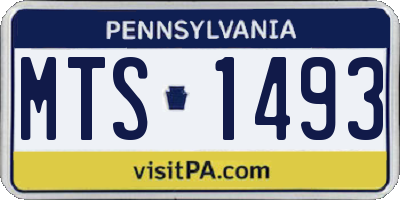PA license plate MTS1493