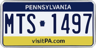 PA license plate MTS1497