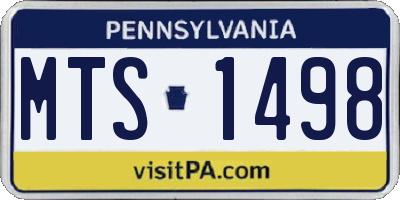 PA license plate MTS1498