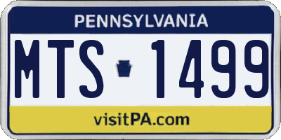PA license plate MTS1499