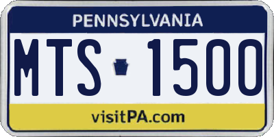 PA license plate MTS1500